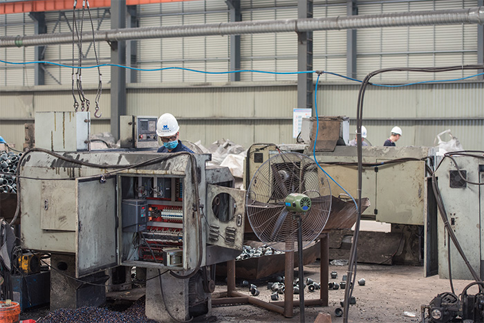 雄安新区网架配件-锥头加工车间